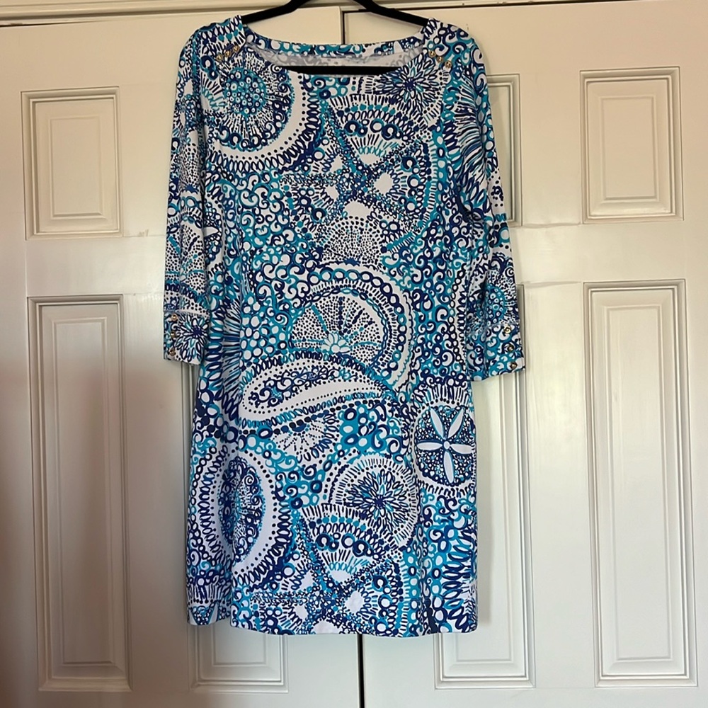 NWT LILLY PULITZER SOPHIE DRESS IN MIDNIGHT BLUES SIZE LARGE